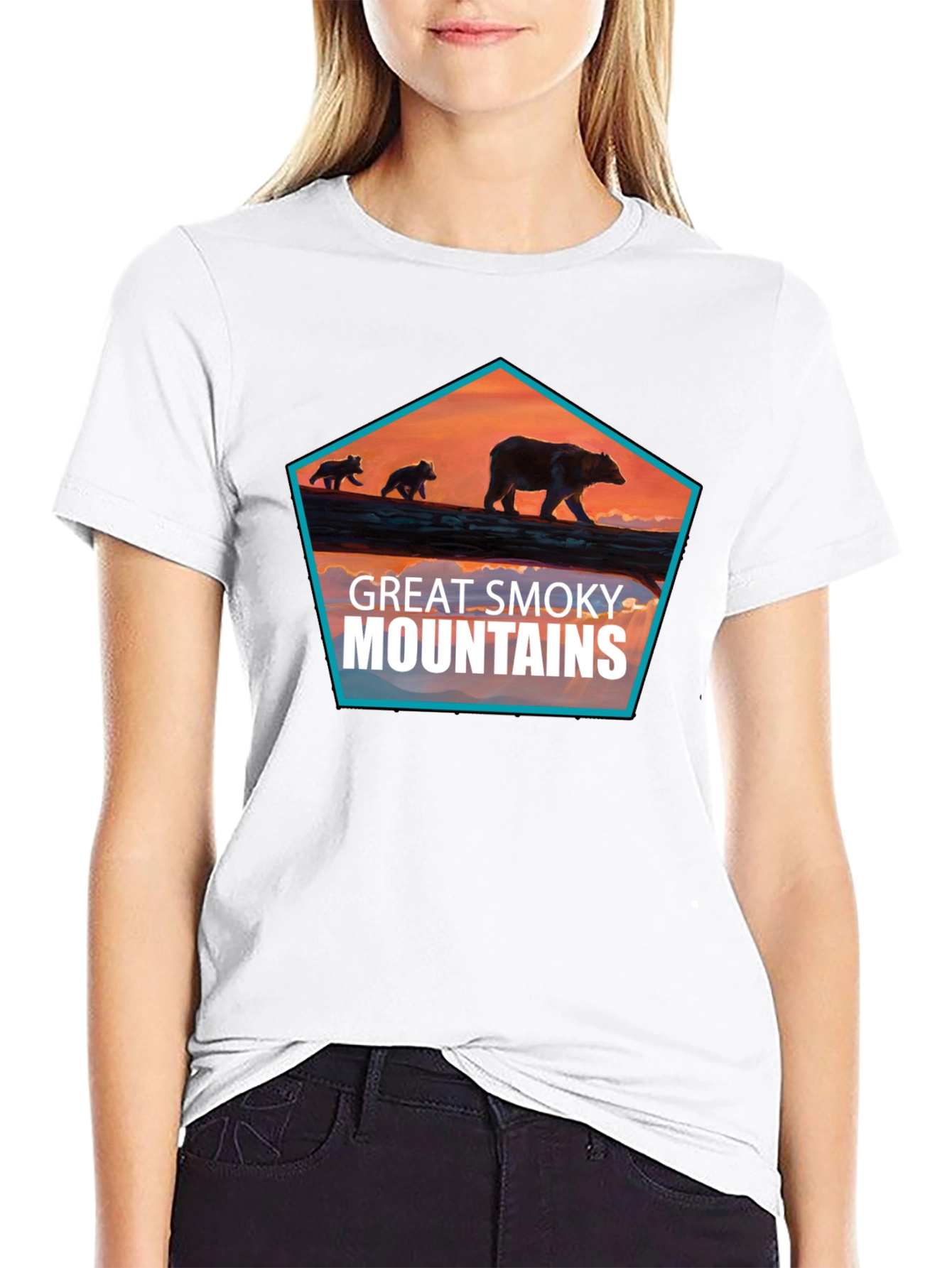 Great Smoky Mountains Bear Graphic T-Shirt