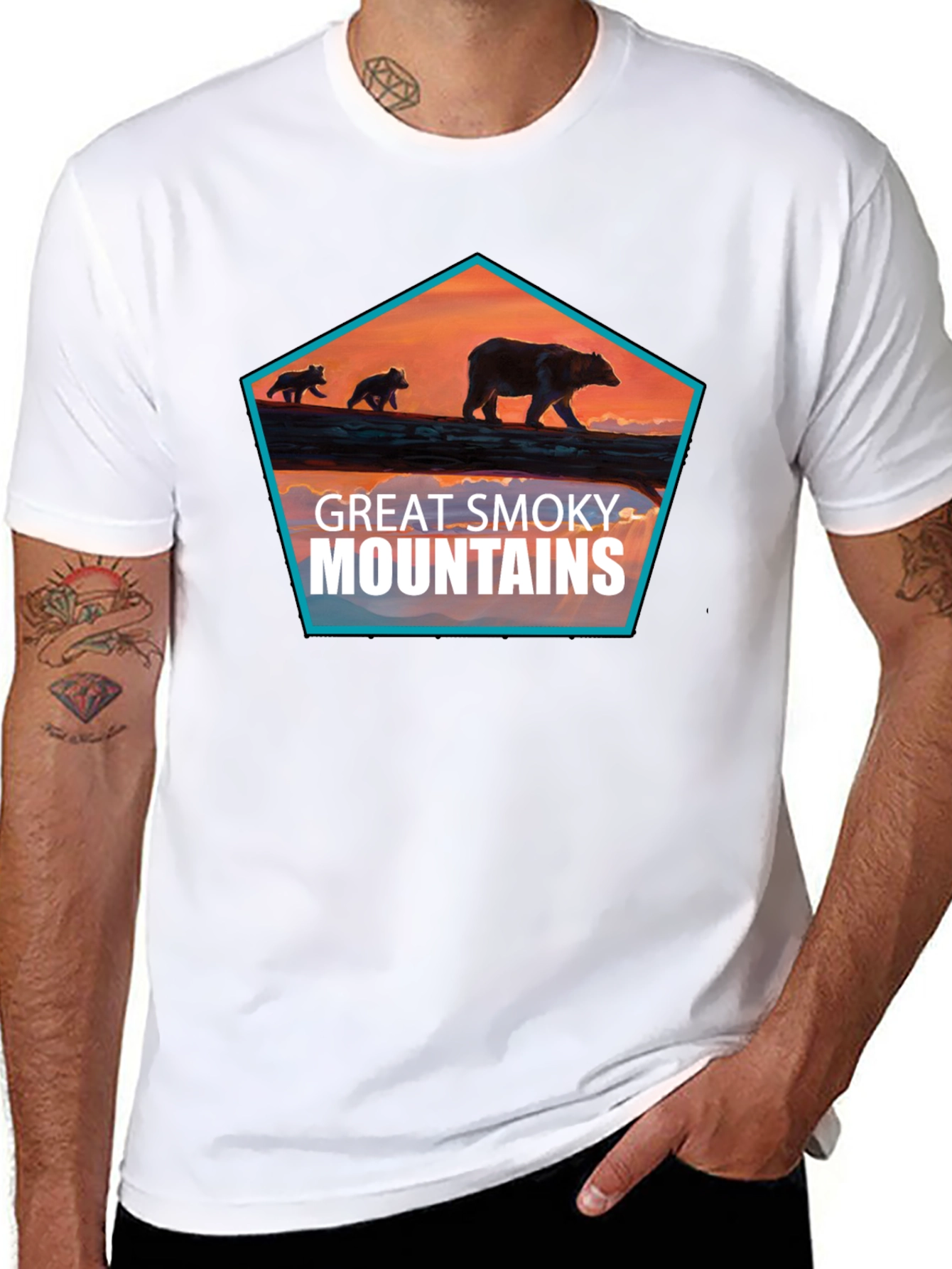 Great Smoky Mountains Bear Graphic T-Shirt