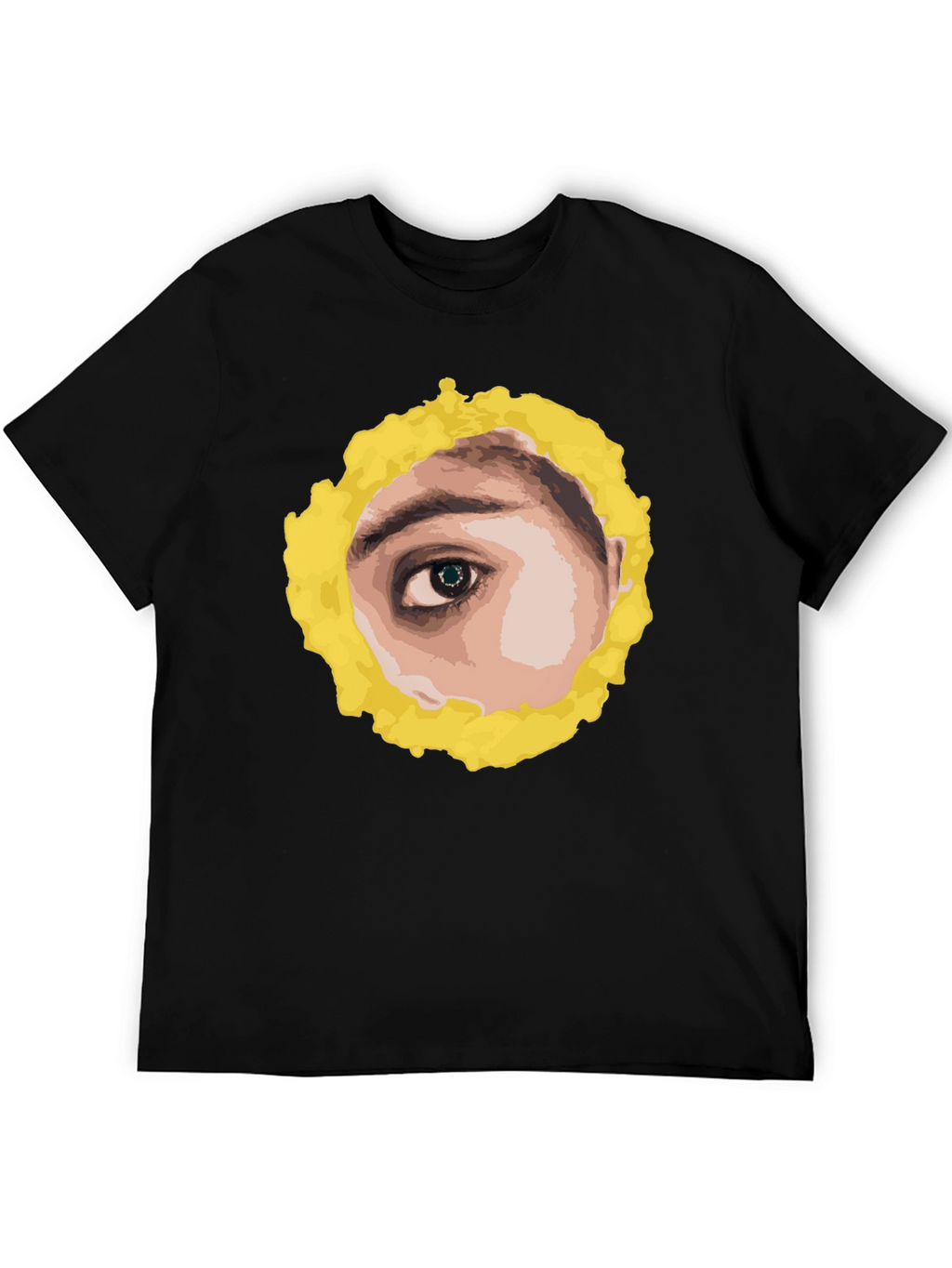 Eye See You Graphic Tee - Black Cotton T-Shirt