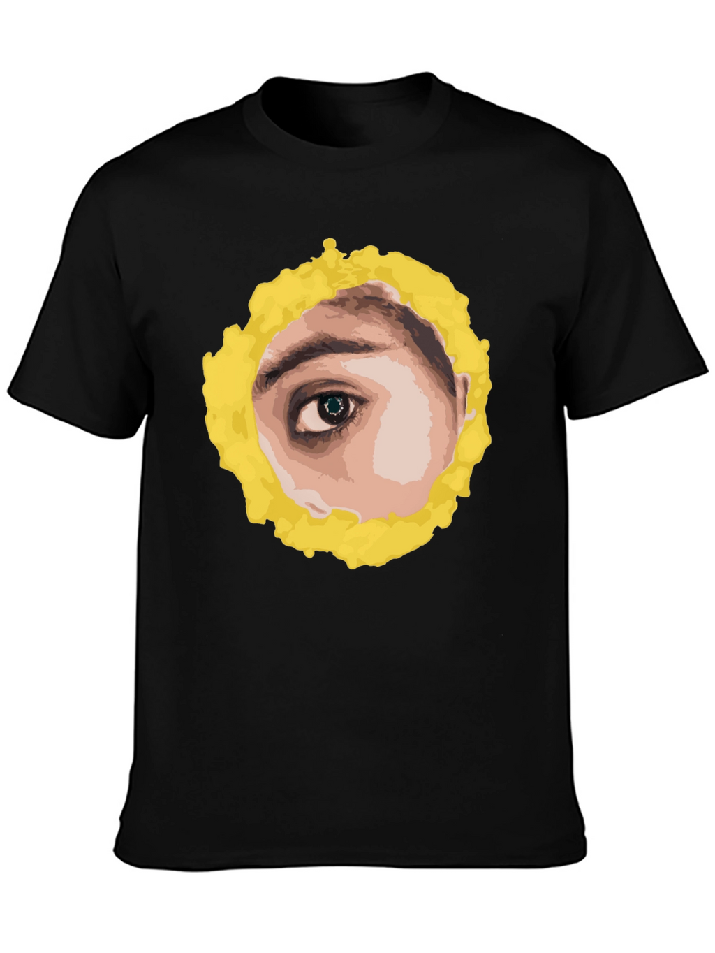 Eye See You Graphic Tee - Black Cotton T-Shirt