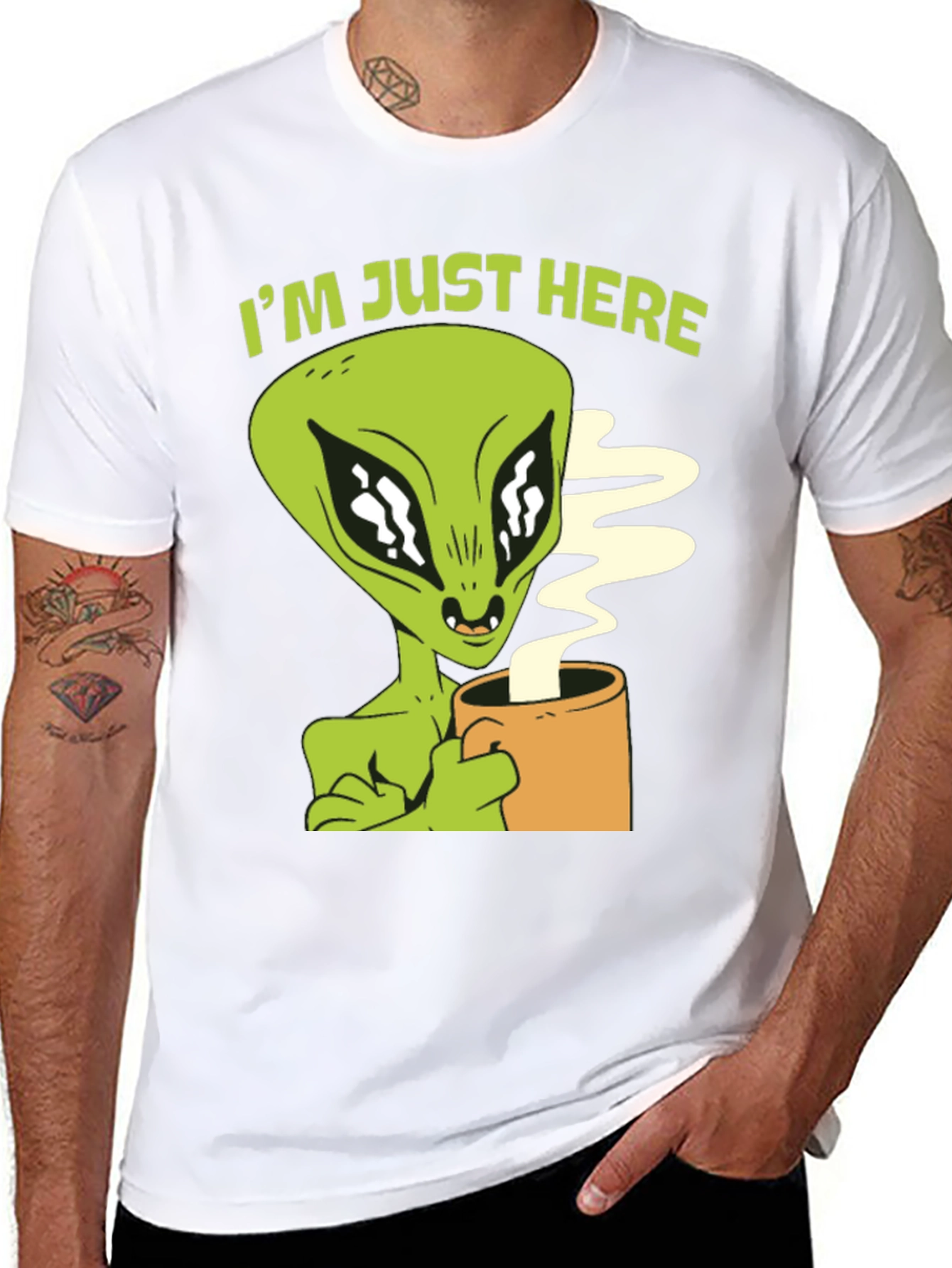 Im Just Here Alien Graphic Tee