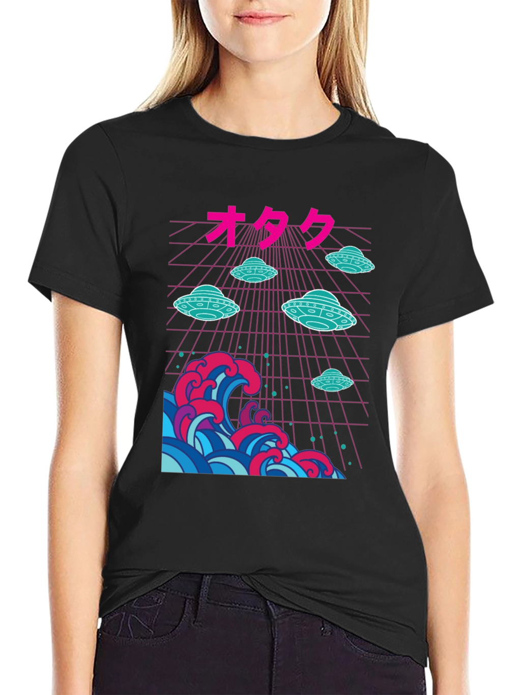 Retro Wave UFO Graphic Tee