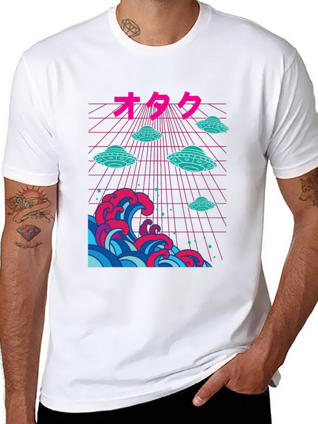 Retro Wave UFO Graphic Tee