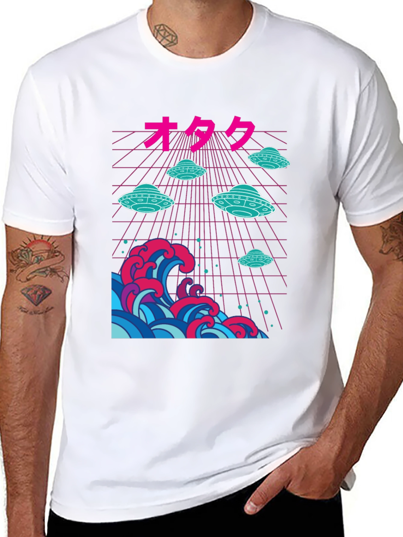 Retro Wave UFO Graphic Tee