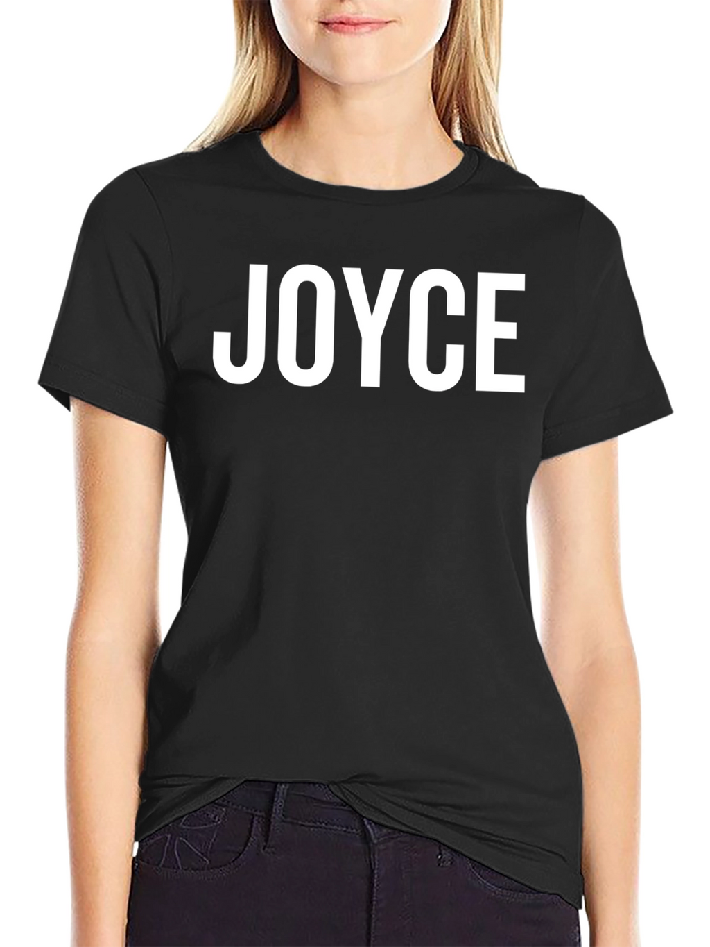 JOYCE Black T-Shirt - Custom Text Tee