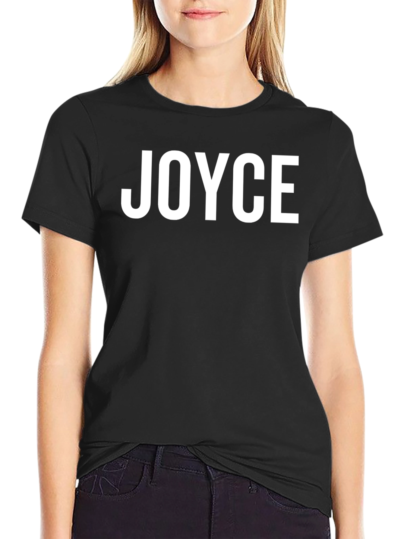 JOYCE Black T-Shirt - Custom Text Tee