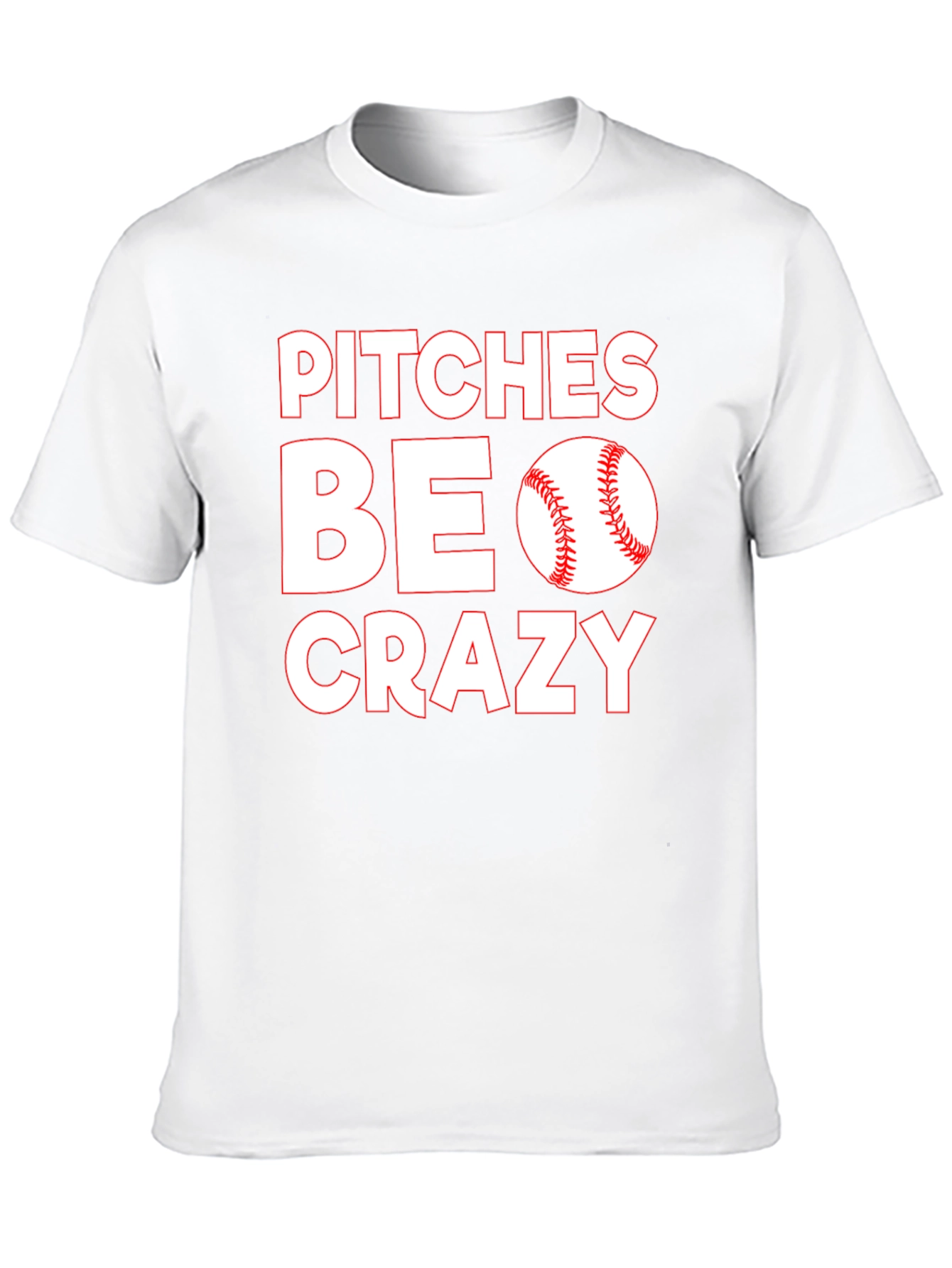 Pitches Be Crazy Black Cotton Graphic T-Shirt