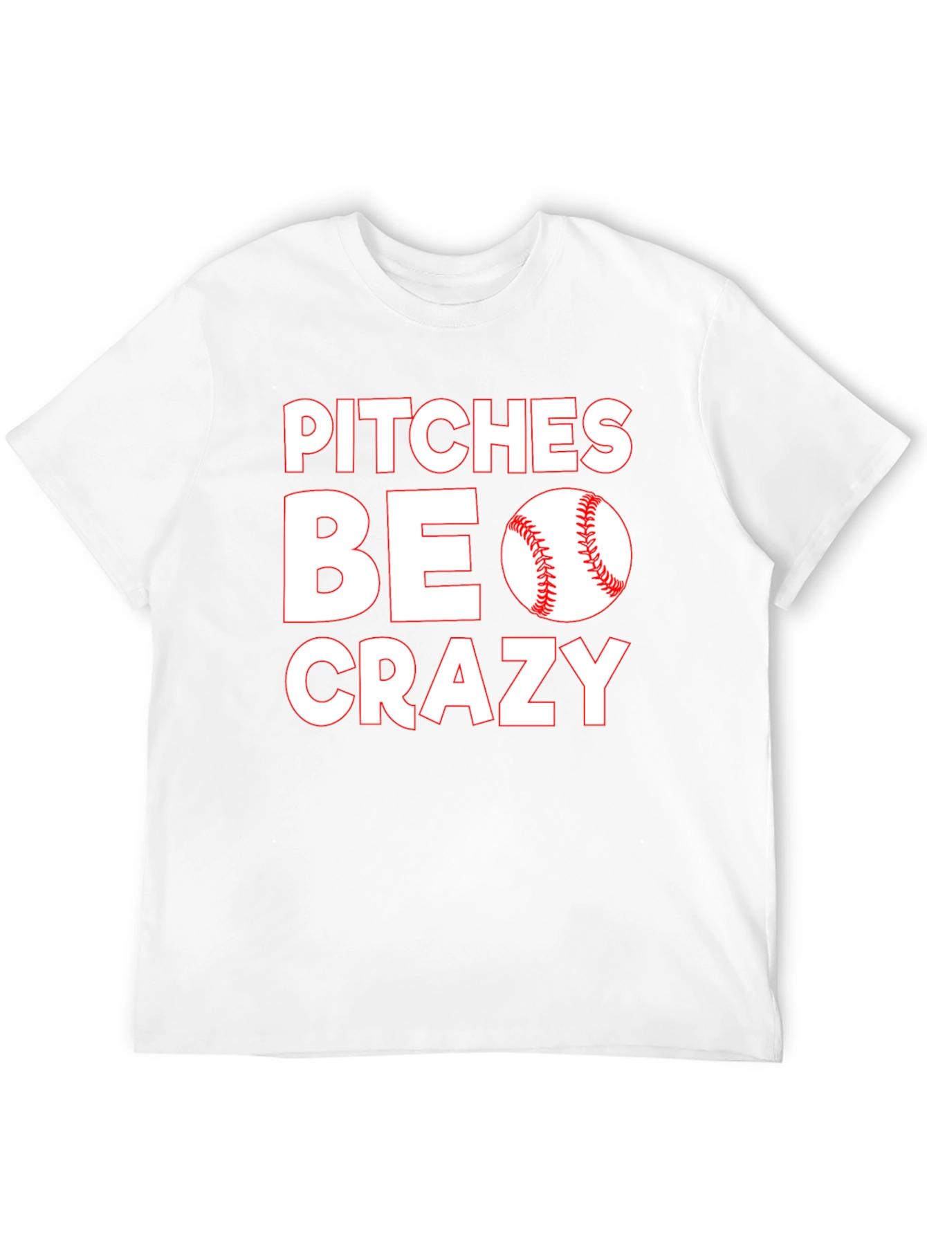Pitches Be Crazy Black Cotton Graphic T-Shirt