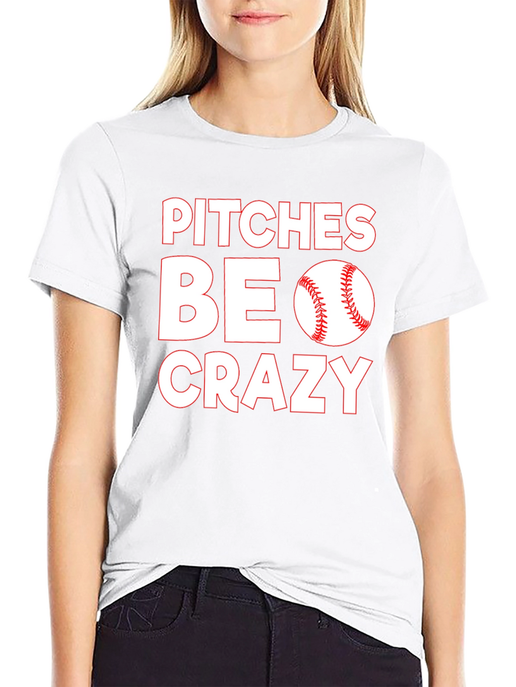 Pitches Be Crazy Black Cotton Graphic T-Shirt