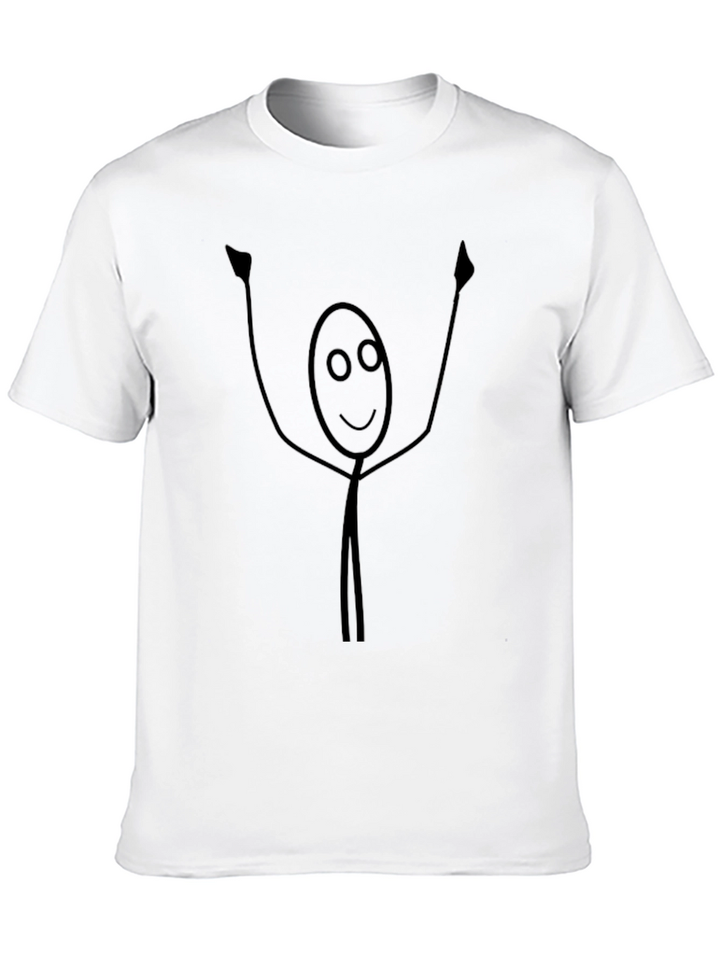 Funny Stick Figure Graphic Black T-Shirt