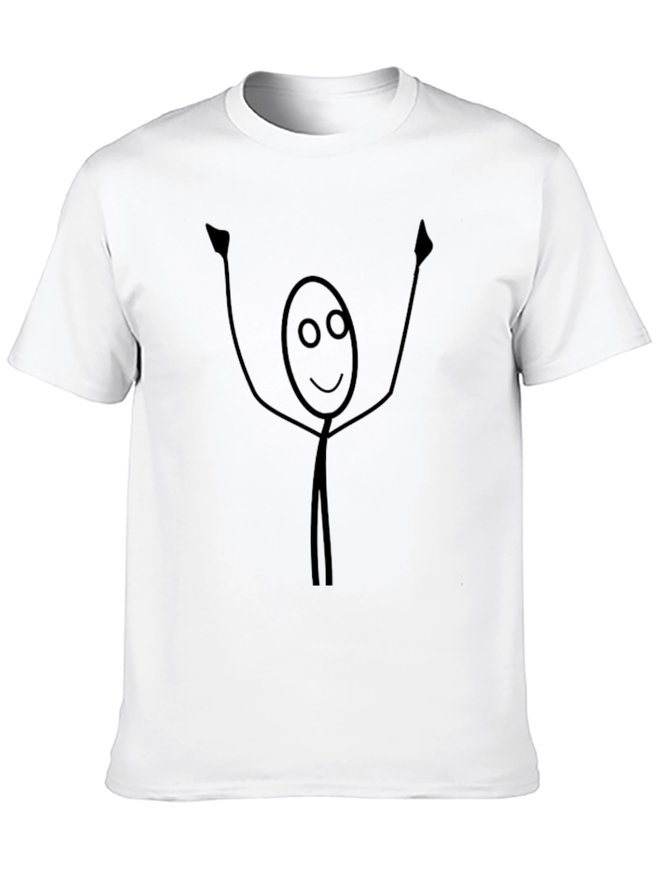 Funny Stick Figure Graphic Black T-Shirt