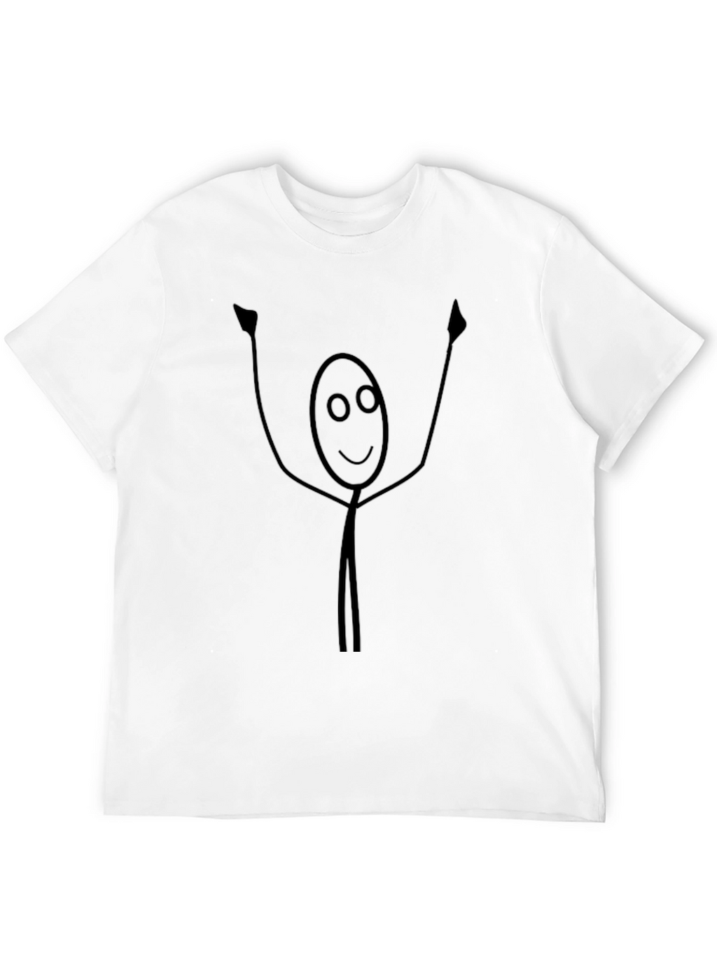 Funny Stick Figure Graphic Black T-Shirt