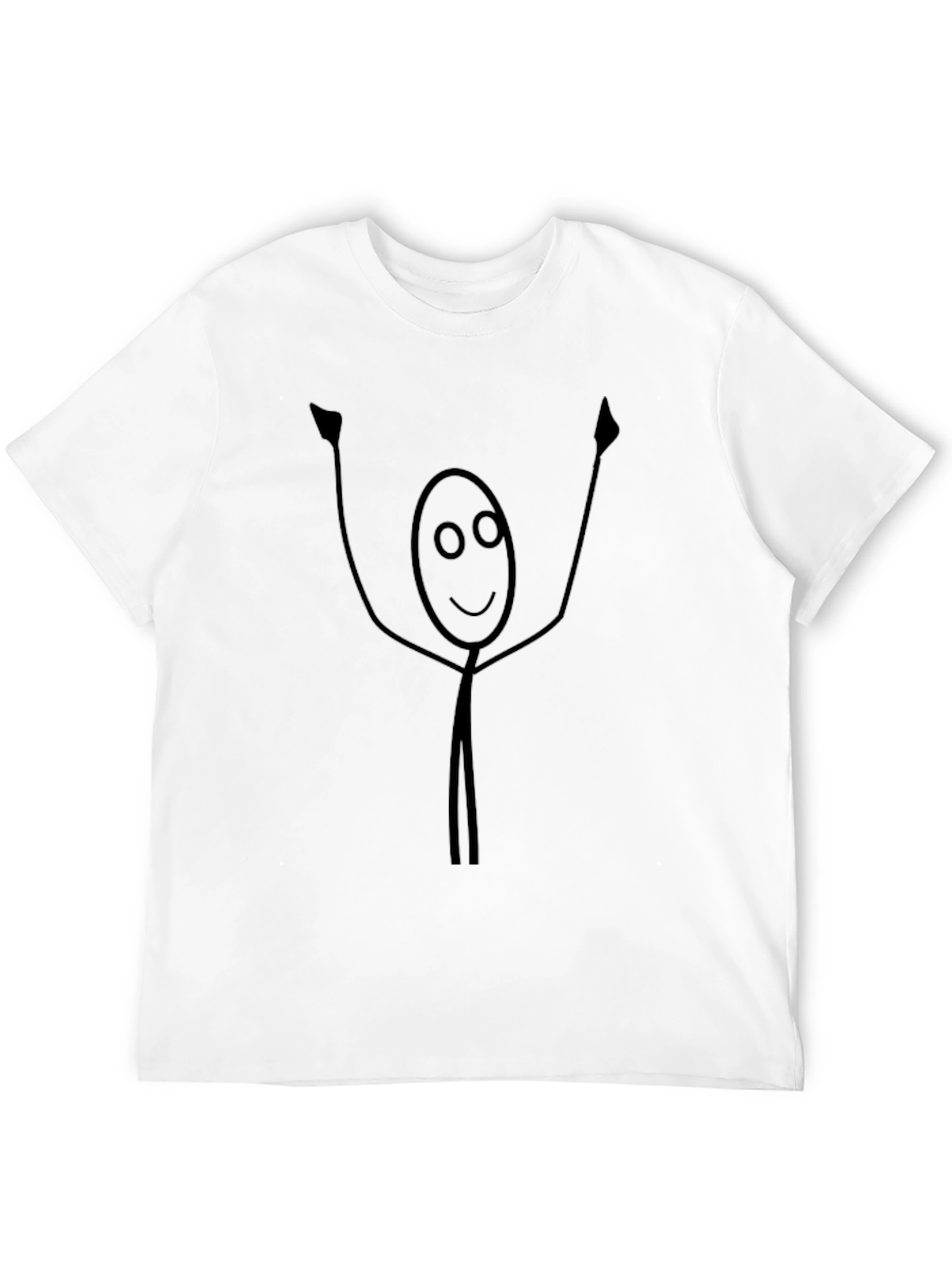 Funny Stick Figure Graphic Black T-Shirt
