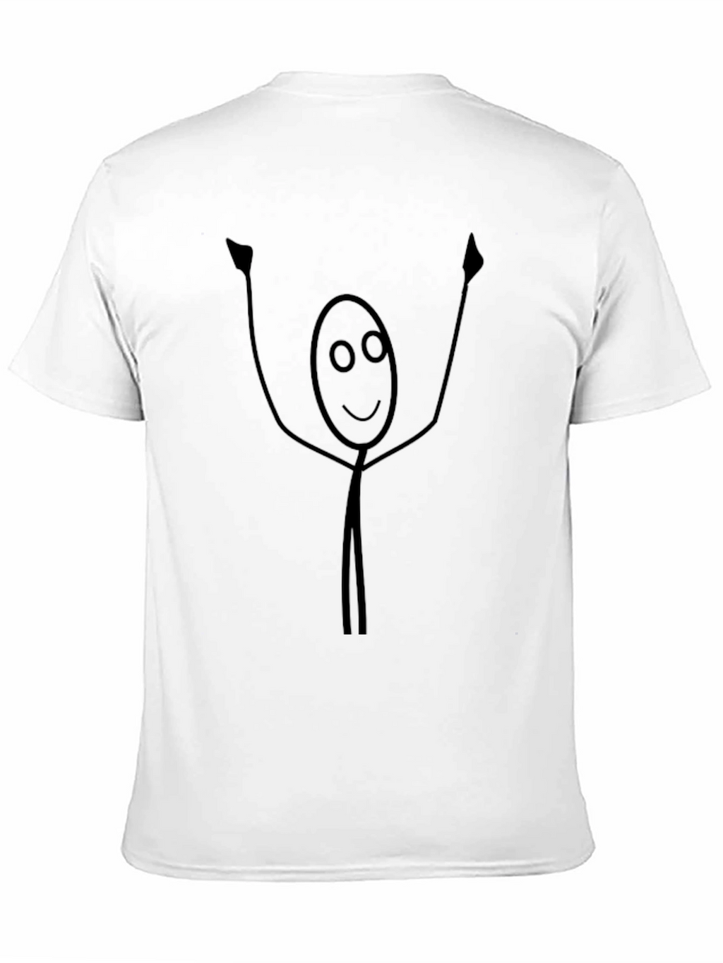 Funny Stick Figure Graphic Black T-Shirt