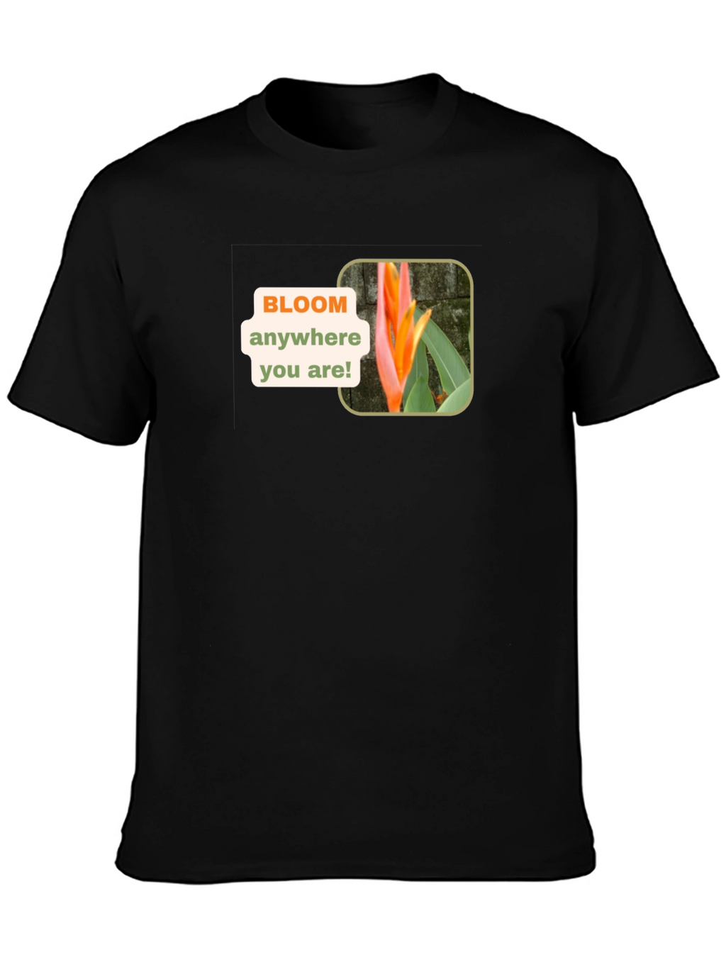 Bloom Anywhere Black T-Shirt