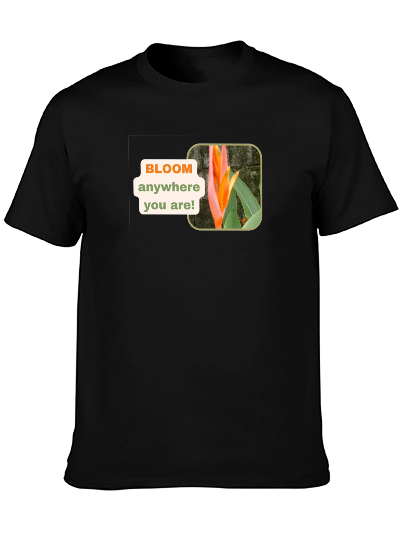 Bloom Anywhere Black T-Shirt