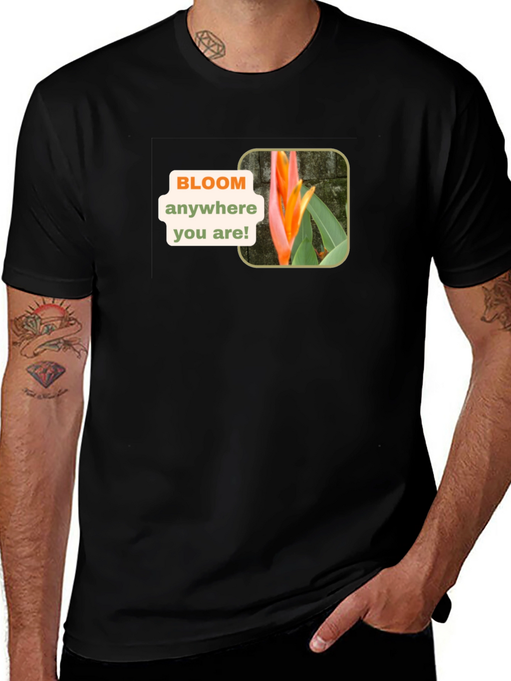 Bloom Anywhere Black T-Shirt