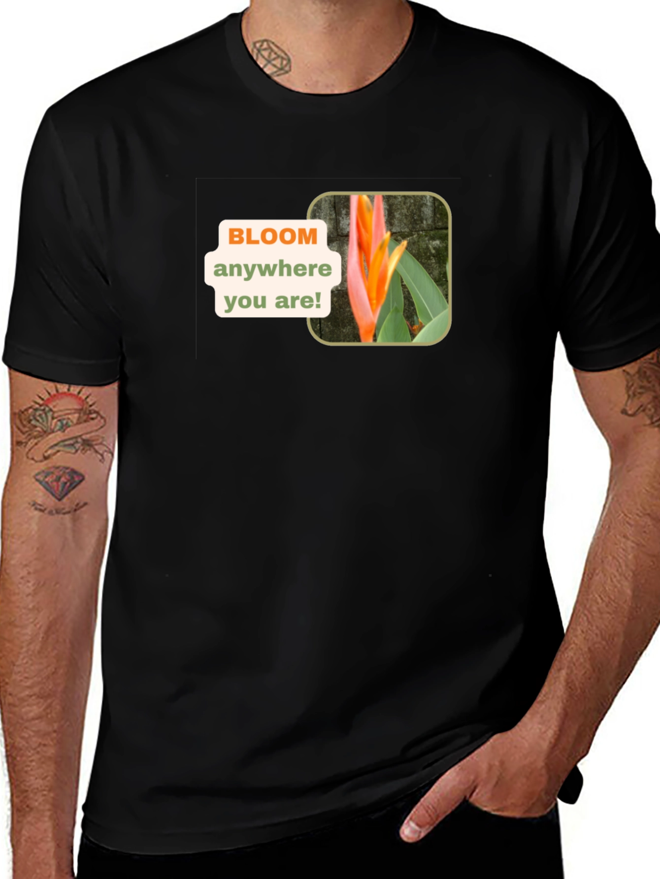 Bloom Anywhere Black T-Shirt