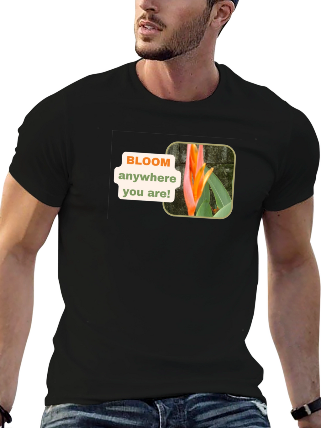 Bloom Anywhere Black T-Shirt