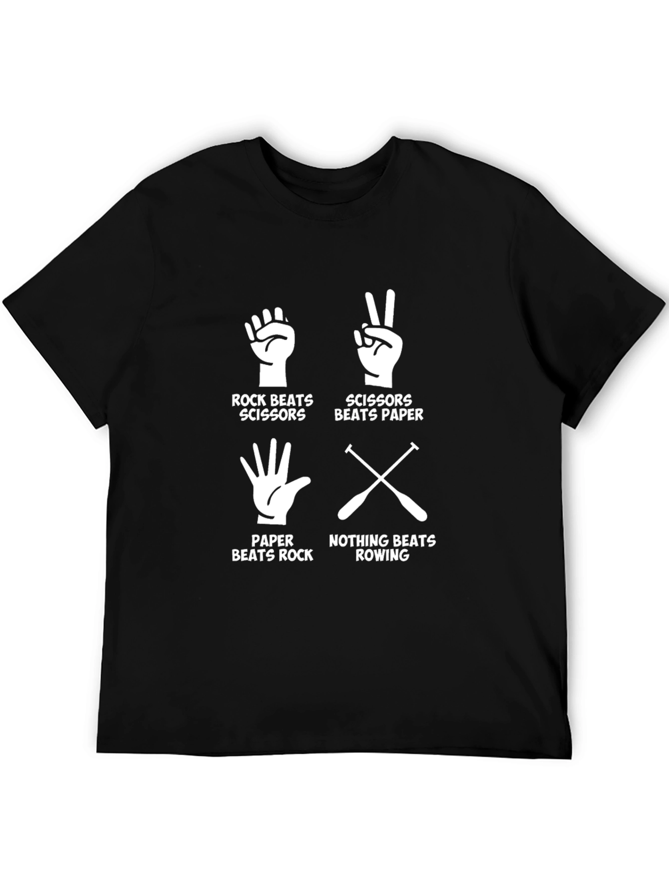 Rock Paper Scissors Rowing Graphic Tee