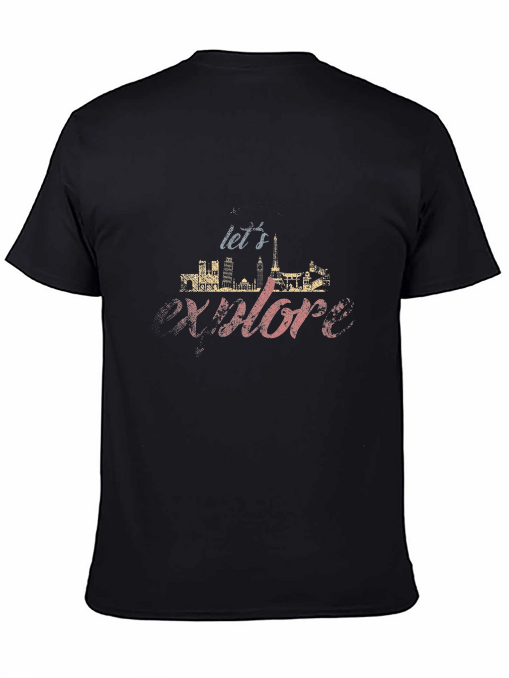 Lets Explore Graphic Tee - Black