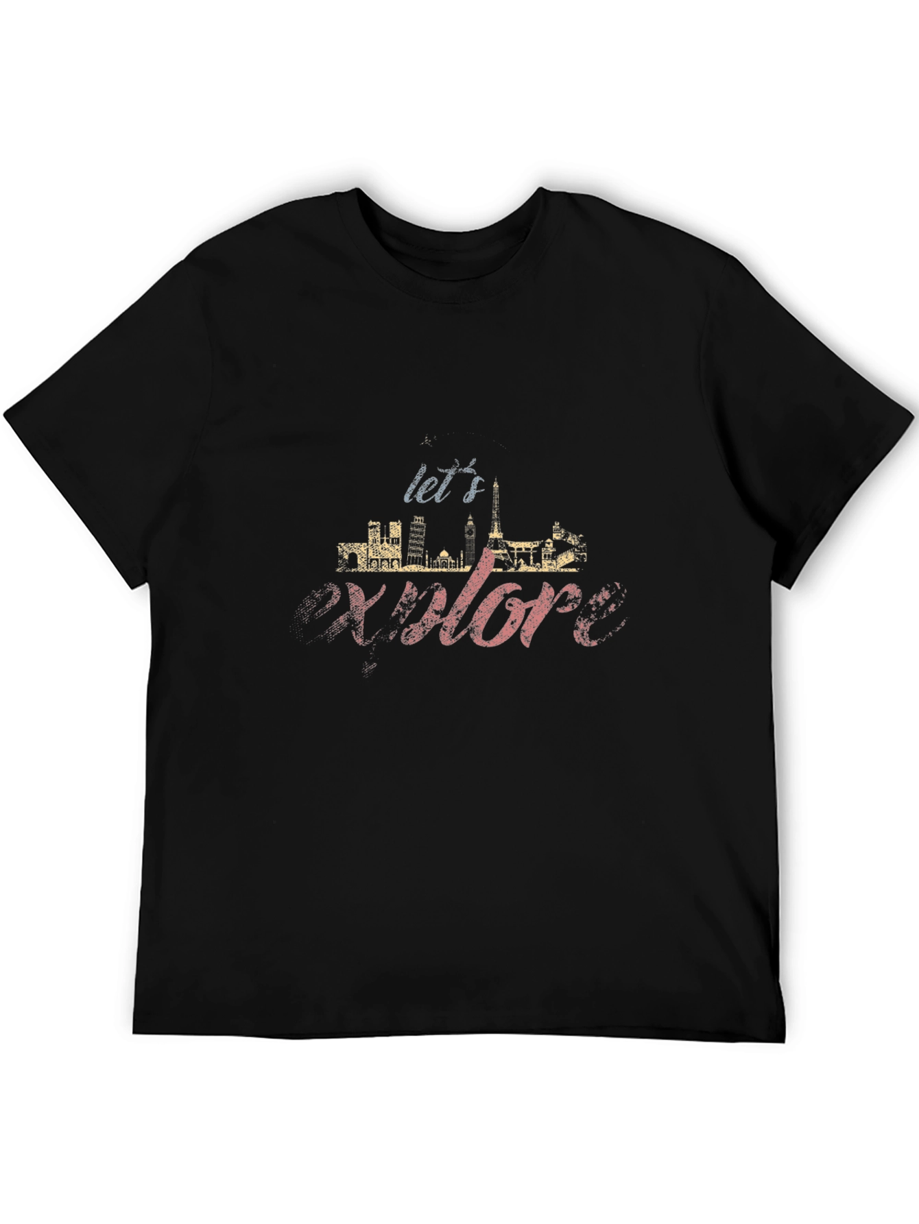 Lets Explore Graphic Tee - Black