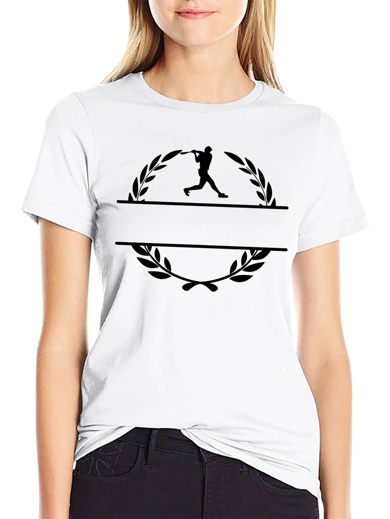 Baseball Player Graphic Black T-Shirt