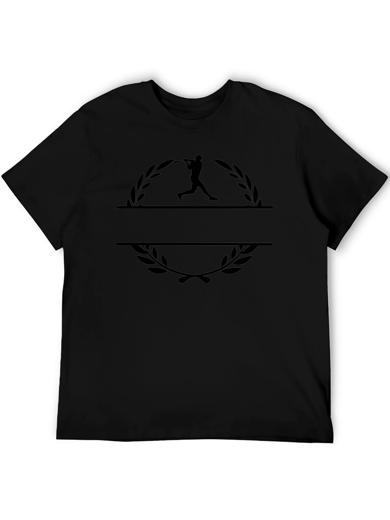 Baseball Player Graphic Black T-Shirt