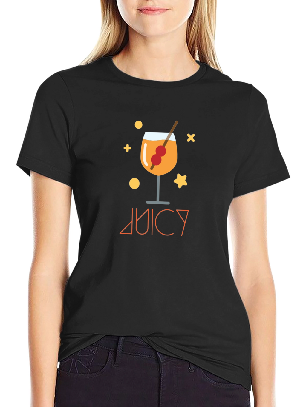 Juicy Cocktail Graphic Black T-Shirt