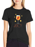 Juicy Cocktail Graphic Black T-Shirt