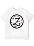 Black Graphic Tee - Z Letter Festive Design