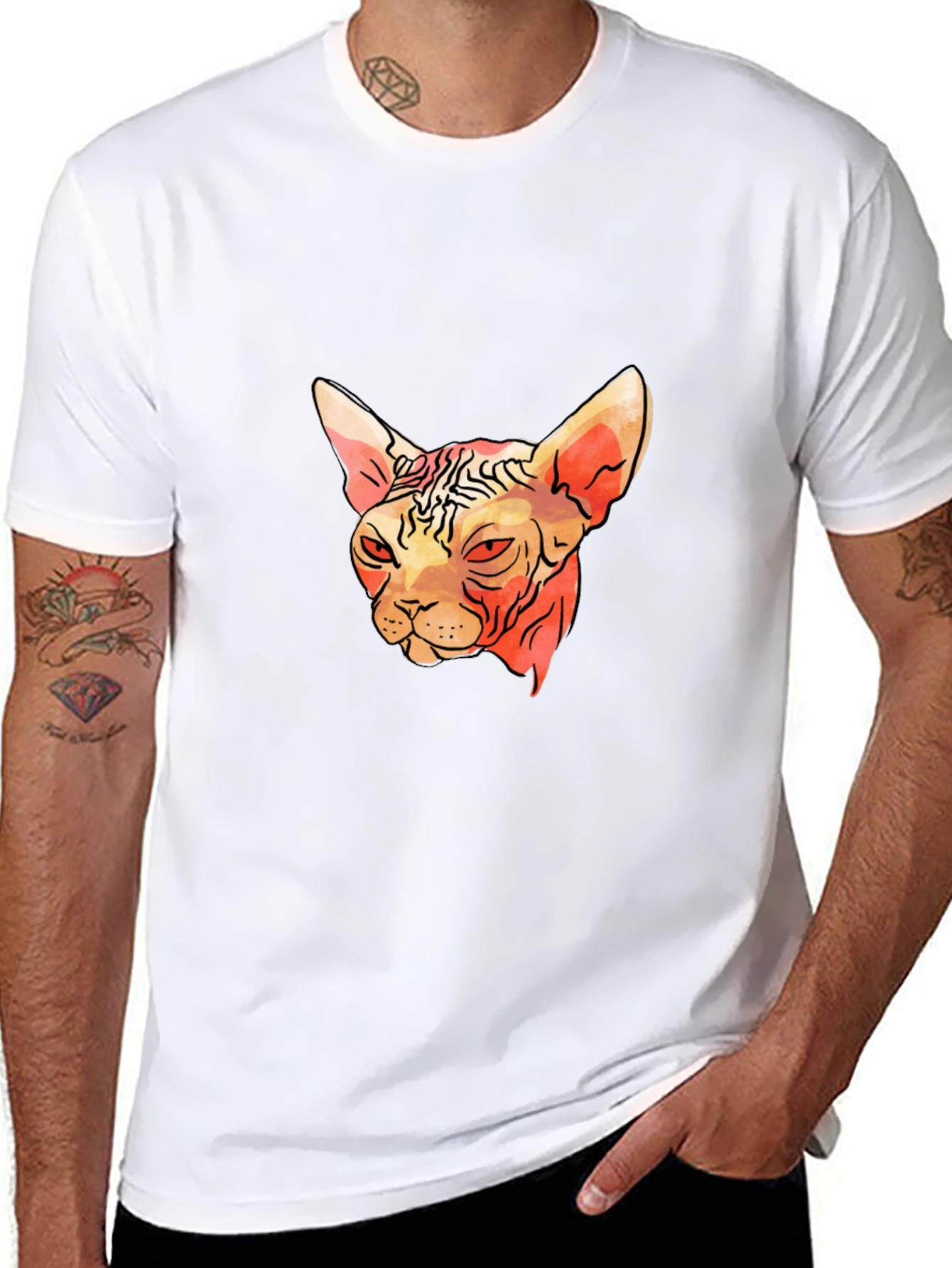 Sphynx Cat Graphic Tee - Unique & Stylish