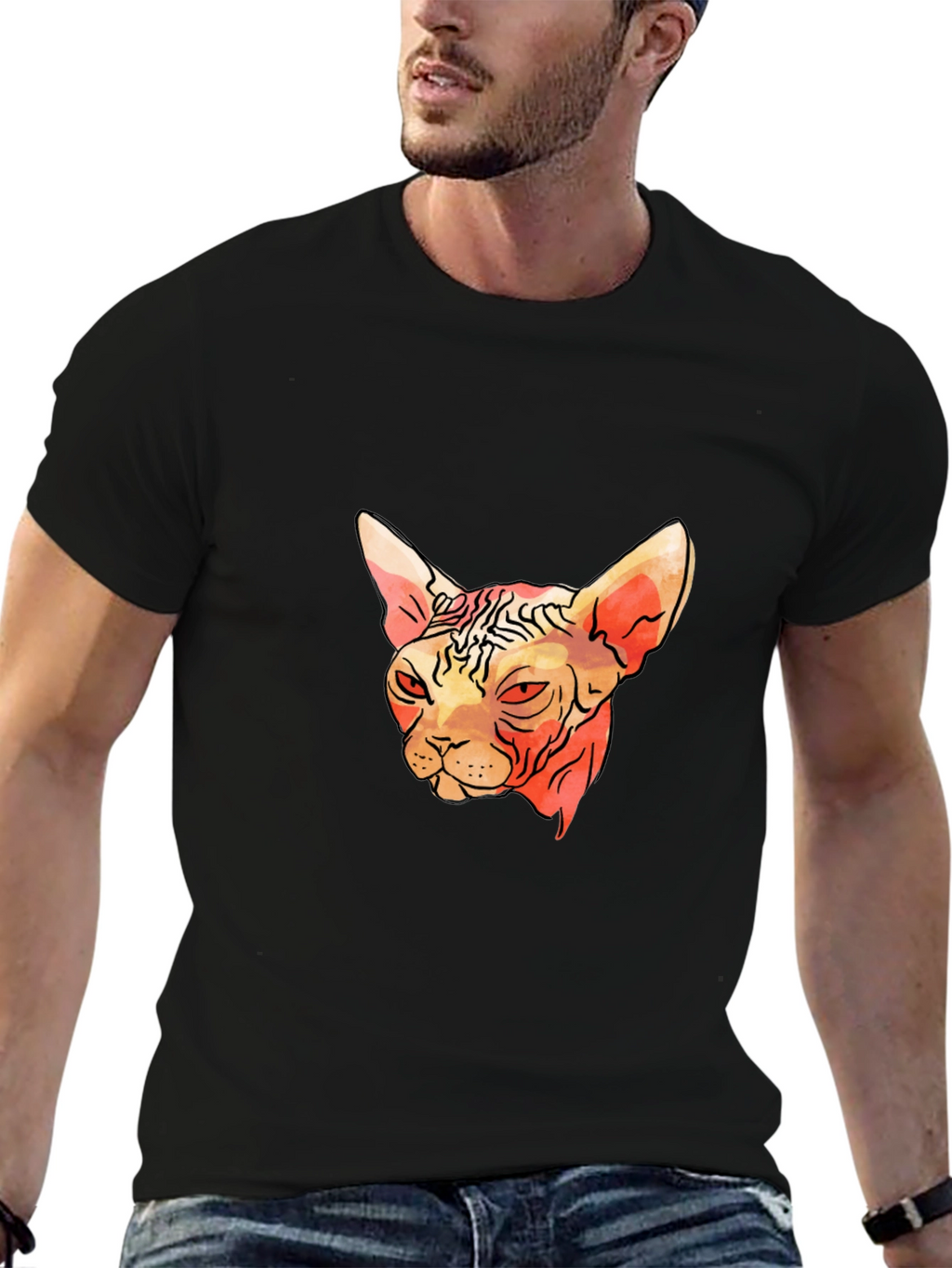 Sphynx Cat Graphic Tee - Unique & Stylish