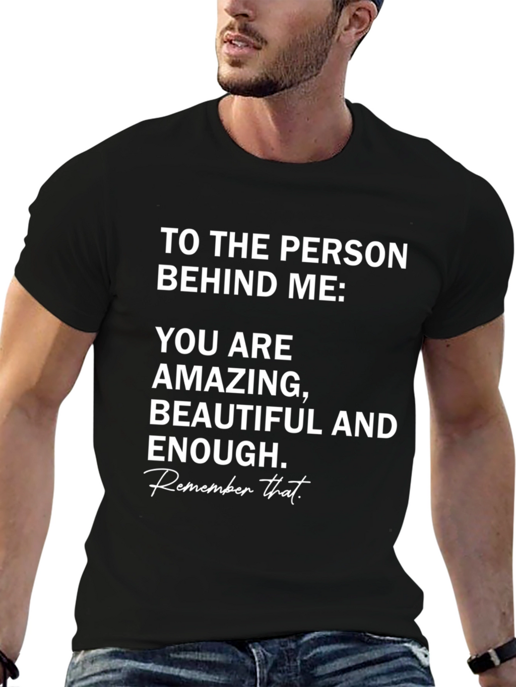 Inspirational Message T-Shirt - Amazing Beautiful Enough