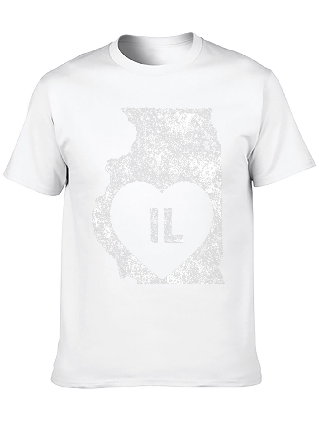 Illinois State Heart T-Shirt - Black