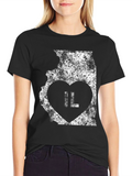 Illinois State Heart T-Shirt - Black