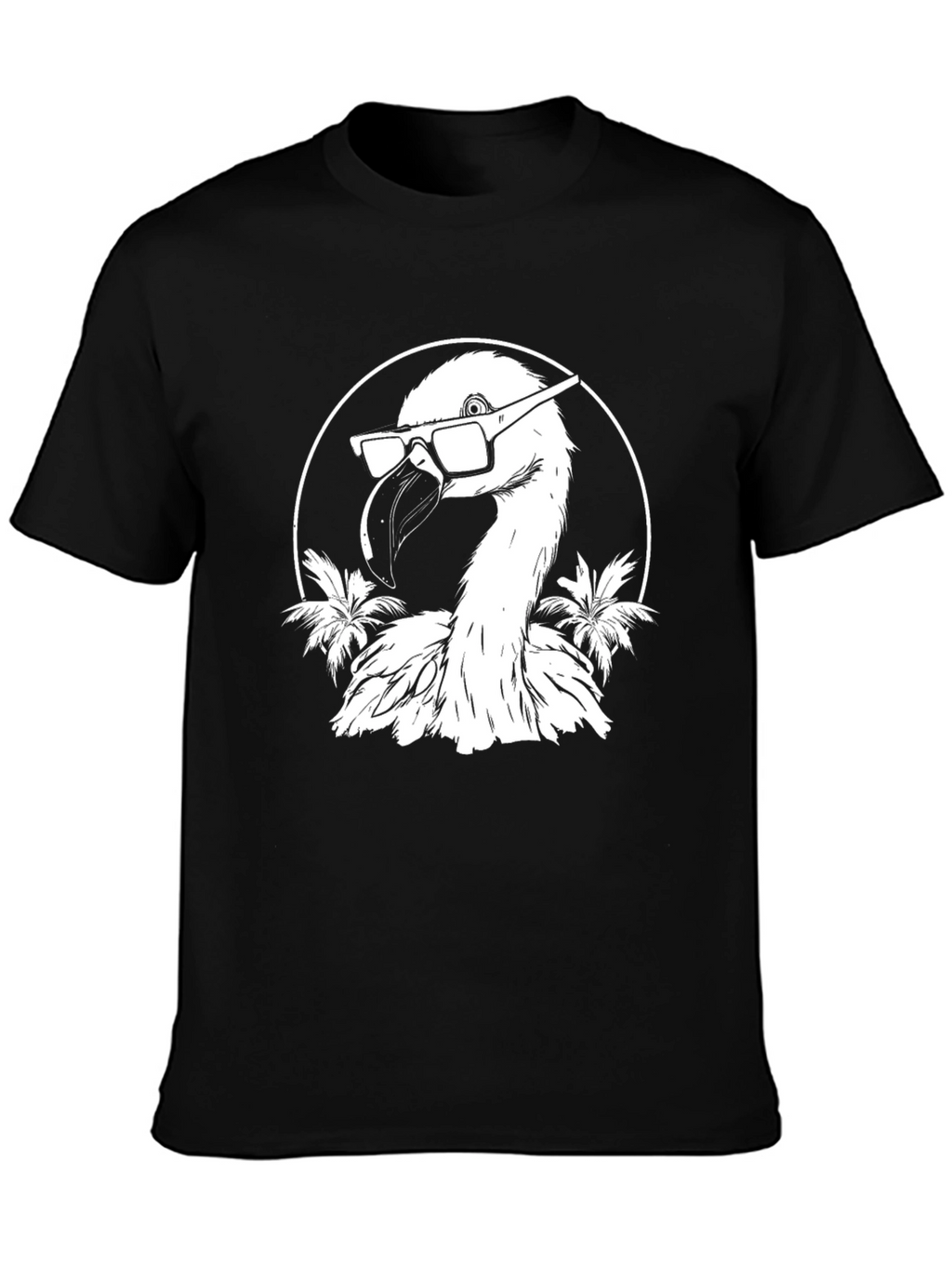 Cool Flamingo T-Shirt - Black Graphic Tee