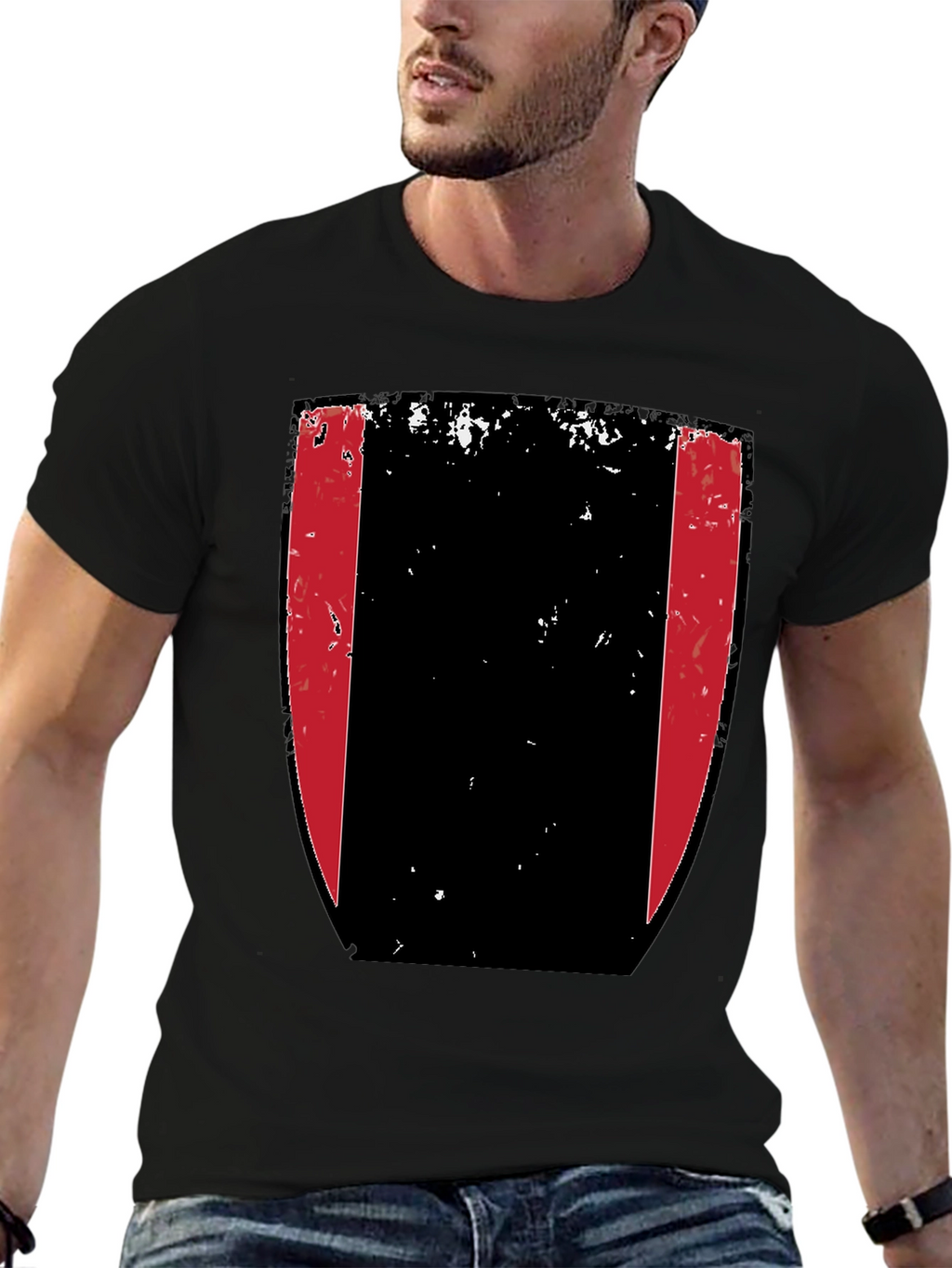 Shield Graphic Tee - Black Cotton Blend