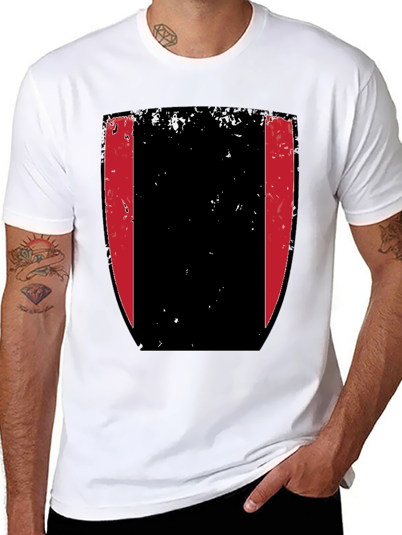 Shield Graphic Tee - Black Cotton Blend