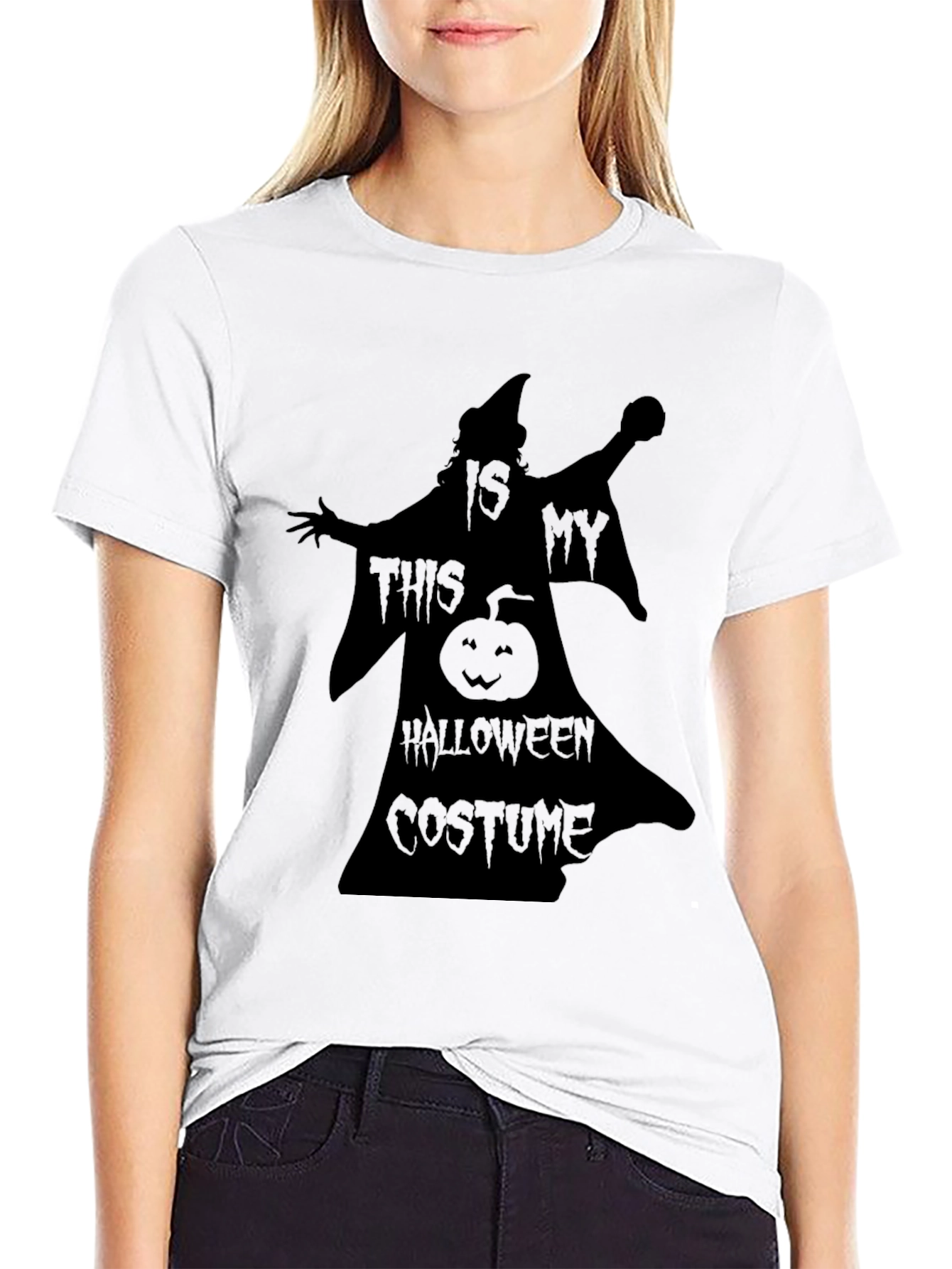 Halloween Costume T-Shirt - Witch Pumpkin Design