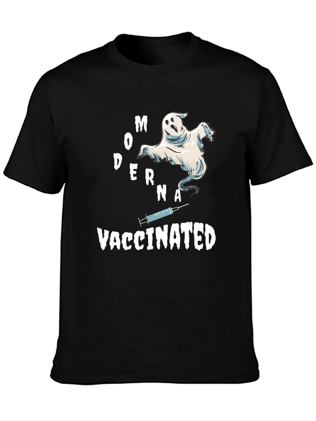 Moderna Vaccinated Ghost T-Shirt Funny Halloween