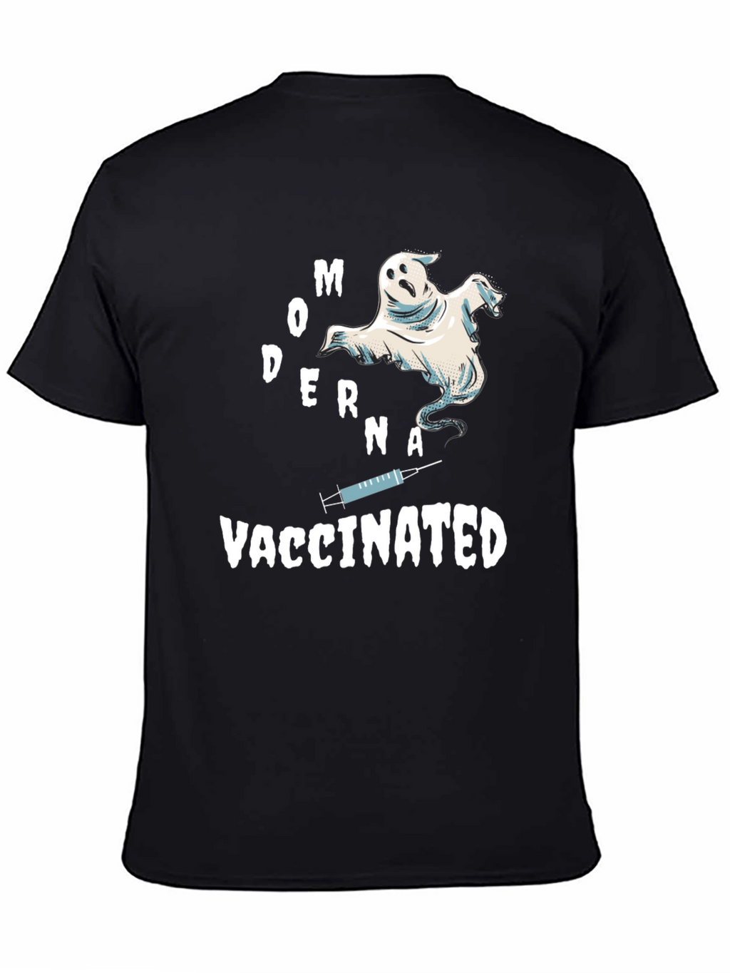 Moderna Vaccinated Ghost T-Shirt Funny Halloween