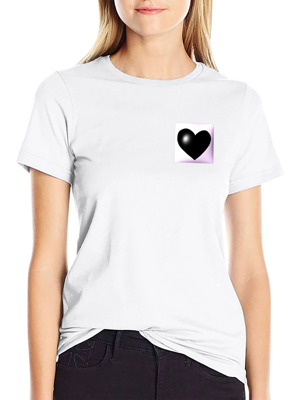 Black Heart Graphic Tee - Modern Style