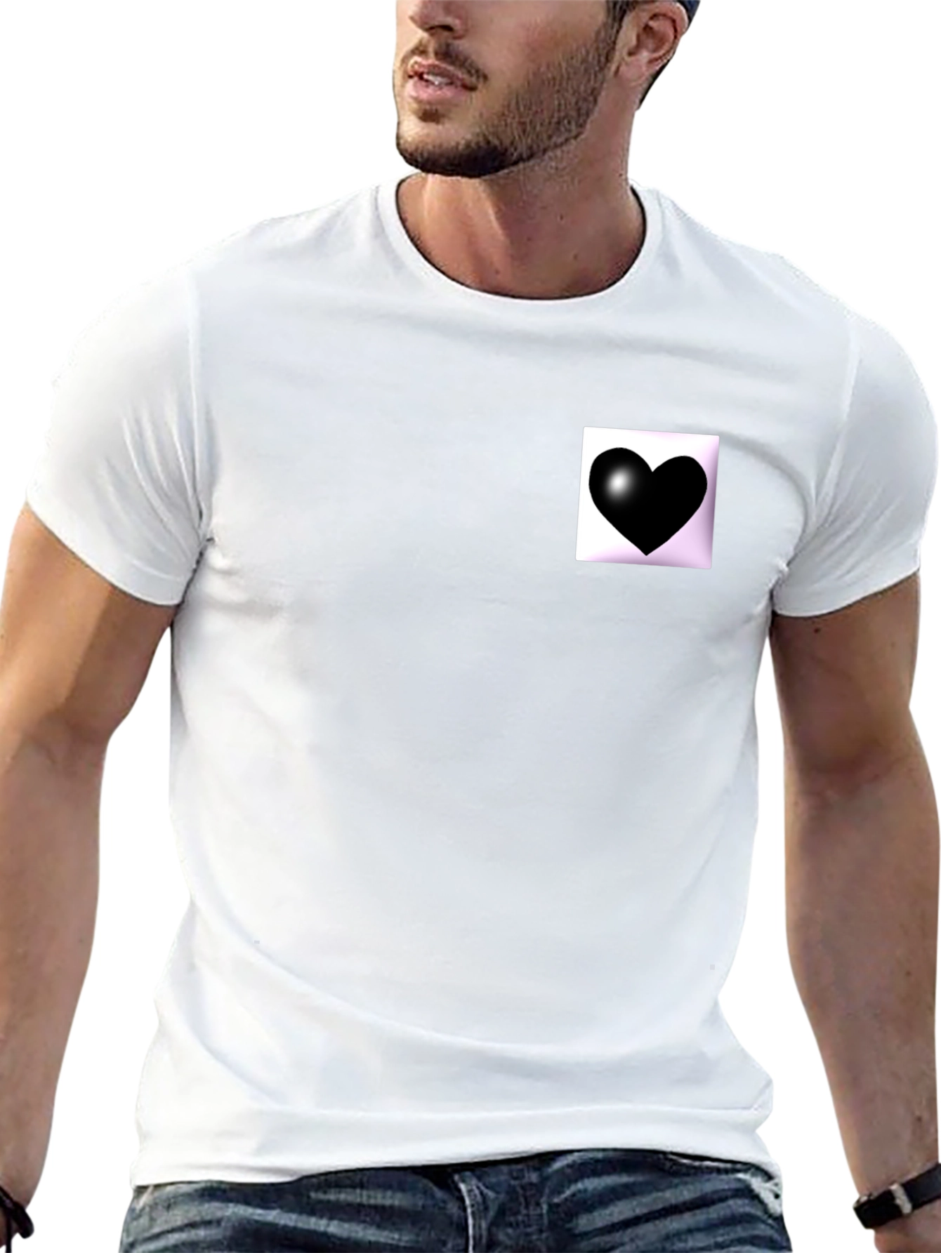 Black Heart Graphic Tee - Modern Style