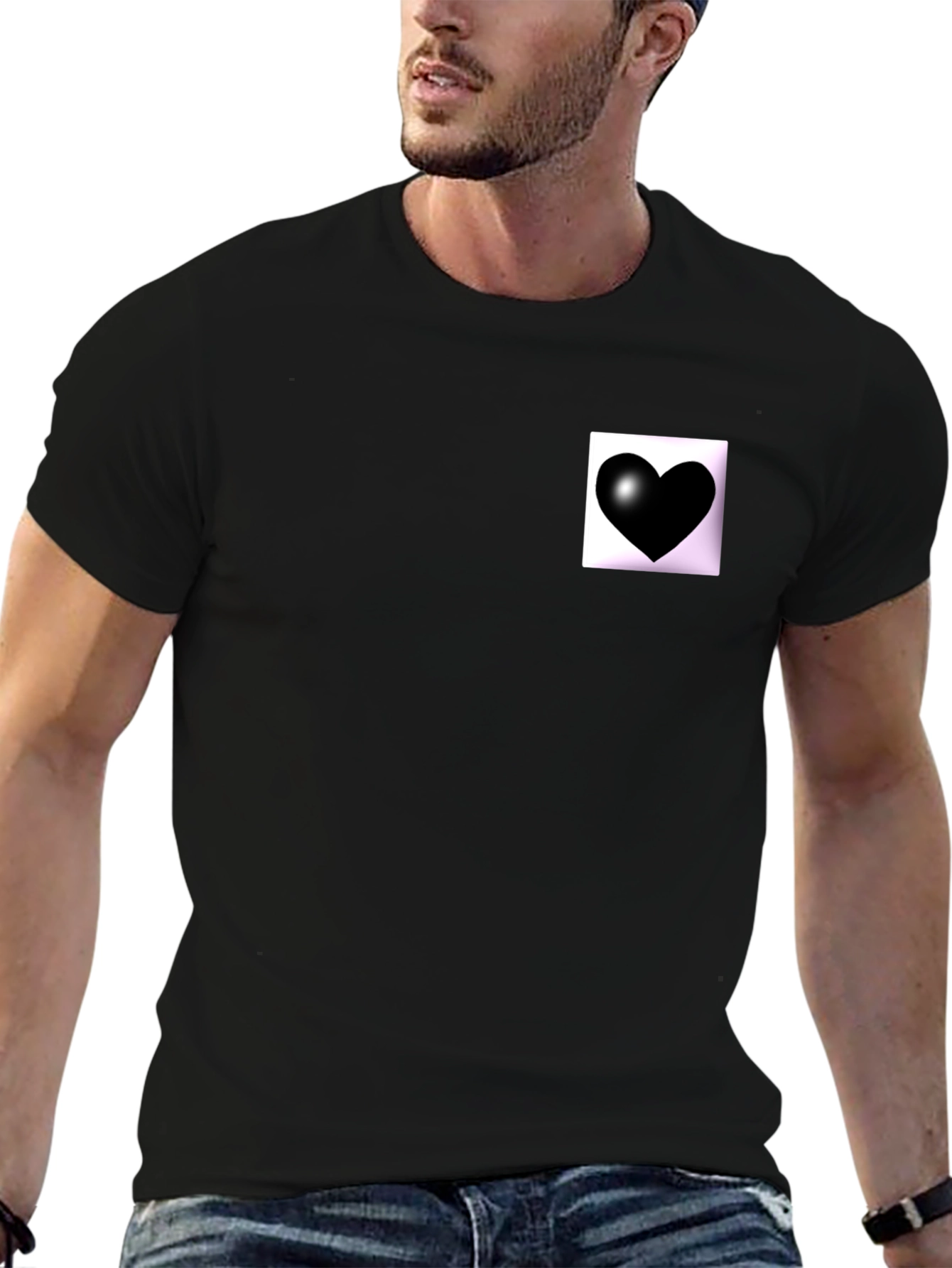 Black Heart Graphic Tee - Modern Style
