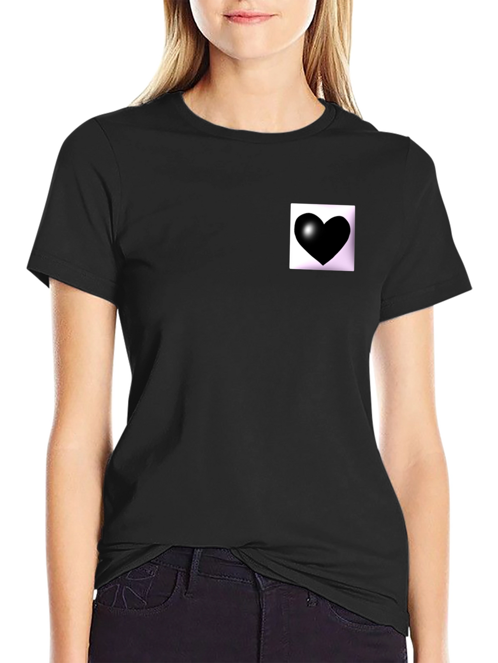 Black Heart Graphic Tee - Modern Style