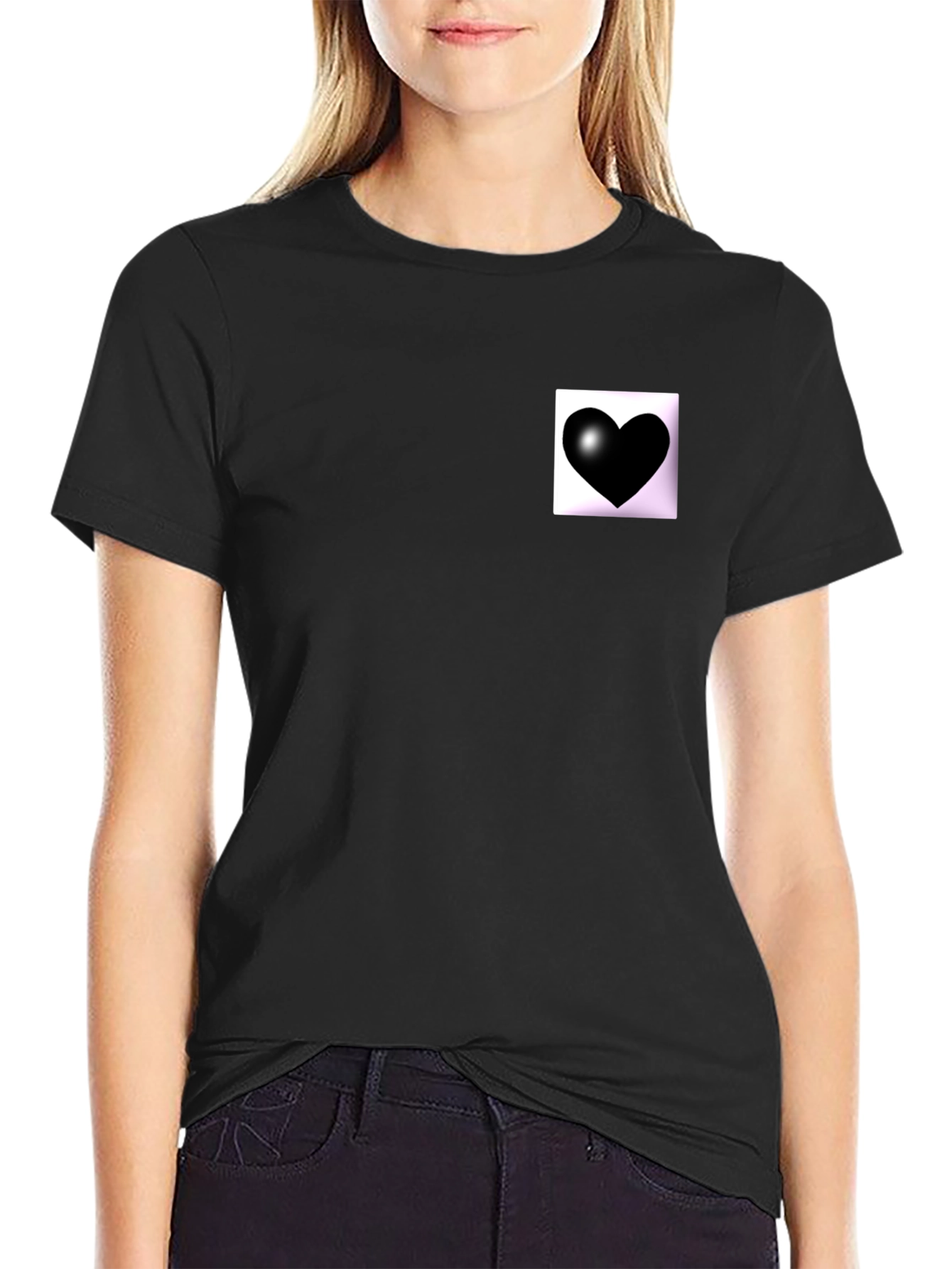 Black Heart Graphic Tee - Modern Style