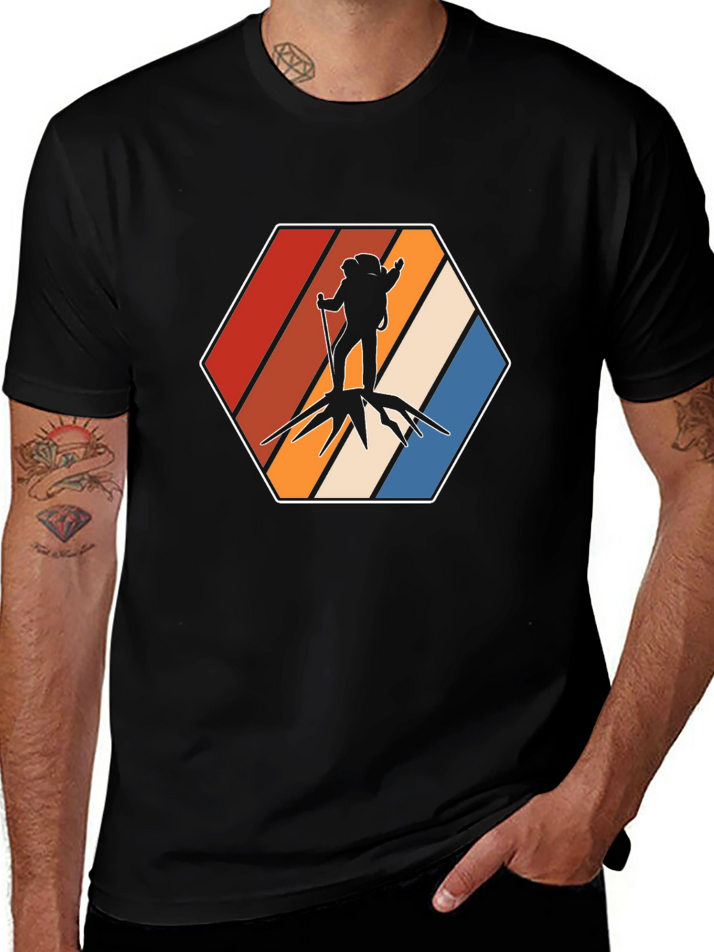 Retro Hiker Graphic Tee - Adventure Ready
