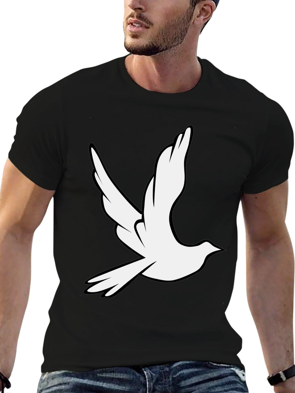Dove Graphic Black T-Shirt