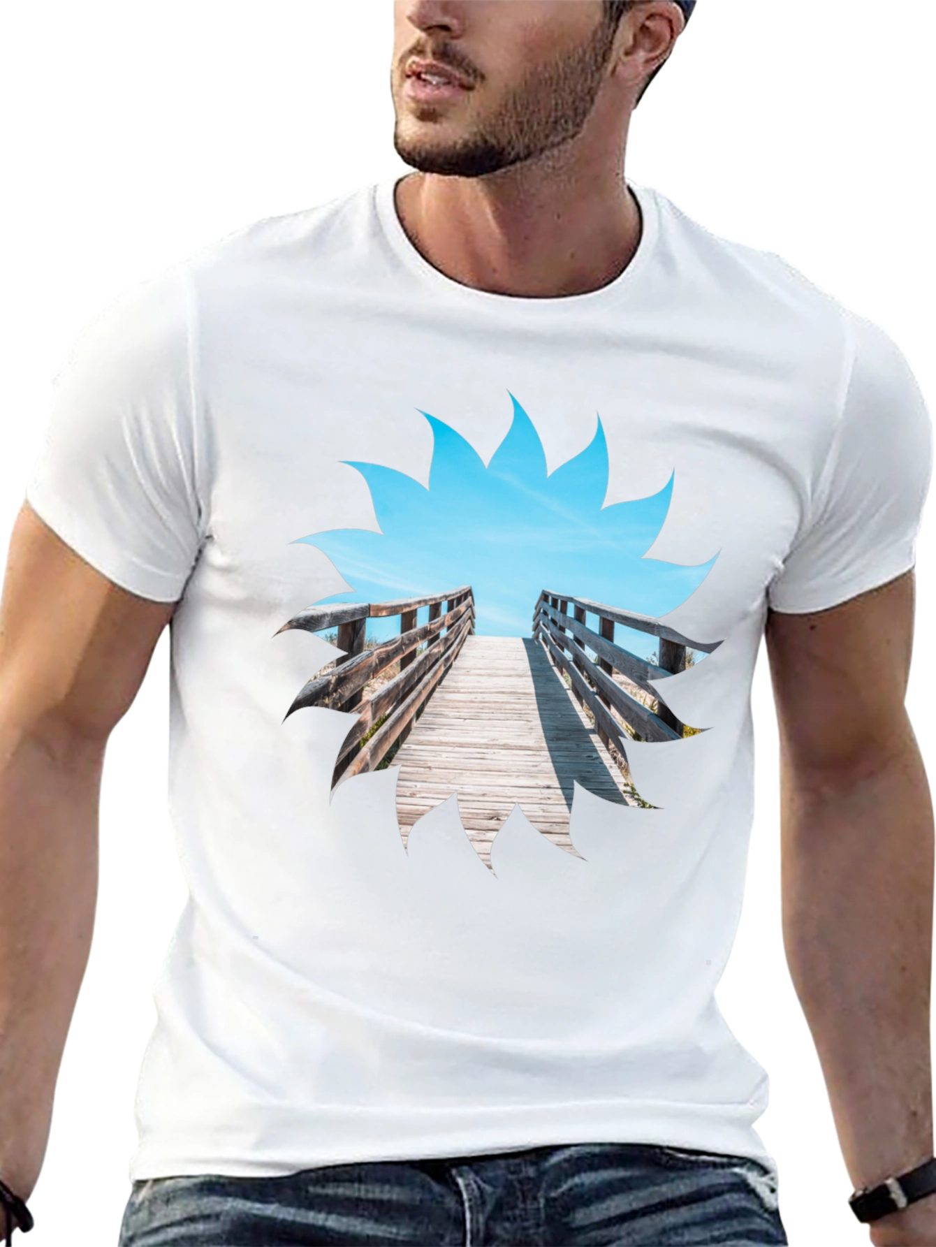 Beach Boardwalk Graphic T-Shirt
